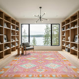 Pink Southwestern Pink Southwestern Geometric Area Rug