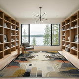 Twin Deer Antler Peaks Abstract Area Rug