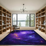 Purple Cosmic Vortex Area Rug