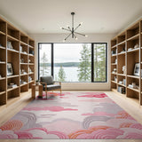 Dreamy Pink Cloud Swirl Area Rug