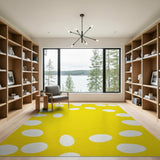 Playful Yellow Egg Pattern Area Rug