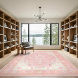 Pink Floral Vintage No. 14 Area Rug