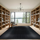 Modern Black White Dot Matrix Area Rug