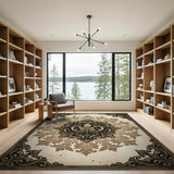 Ornate Acanthus Leaf Medallion Rug