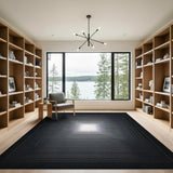 Black and White Black White Geometric Tunnel Illusion Area Rug