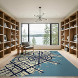 Geometric City Map Area Rug