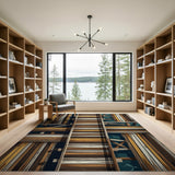 Distressed Coastal Pier Planks Rug