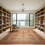 Terracotta Southwestern Terracotta Geometric Southwestern Area Rug