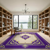 Purple Ornate Mandala Persian Rug
