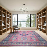 Vibrant Pink Multi-Color Southwestern Rug