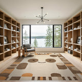 Cute Geometric Panda Face Area Rug