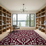 Traditional Persian Red Elegant Red Persian Floral Area Rug