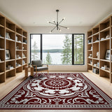 Ornate Red Medallion Persian Rug