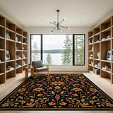 Traditional Persian Opulent Gold Floral Persian Area Rug