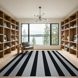 Bold Black White Striped No. 3 Area Rug