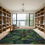Pine Branch Juniper Berry Area Rug