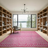 Pink Scallop Wave Area Rug
