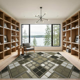 Neutral Argyle Diamond Area Rug