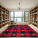 Red Pomegranate Plaid Fruit Rug