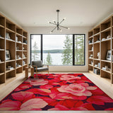 Floral Vintage Blush Pink Rose Floral Vintage Area Rug