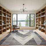 Geometric Modern Grey Geometric Modern Area Rug