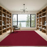 Deep Red Solid Area Rug