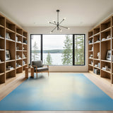 Serene Blue Ombre Gradient Area Rug