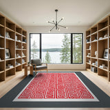 Red Heritage Tribal Red Heritage Tribal Geometric Area Rug