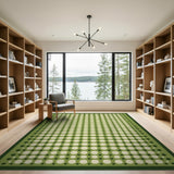 Modern Green Polka Dot Area Rug