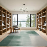 Abstract Green Streak Area Rug