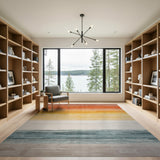 Gradient Multi-Color Striped Area Rug