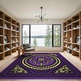 Purple Purple Persian Medallion Area Rug