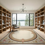 Ornate Persian Floral Border Area Rug