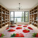 Juicy Strawberry Pattern Area Rug