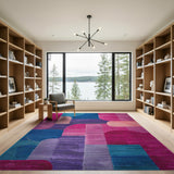 Vibrant Geometric Modern Vibrant Geometric Multi-Color Area Rug
