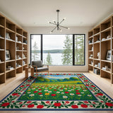 Apple Blossom Wildflower Valley Rug