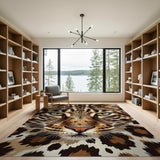Leopard Face Area Rug