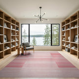 Blush Pink Vertical Stripe Area Rug
