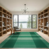 Geometric Modern Green Emerald Green Plaid Area Rug