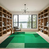 Geometric Modern Green Geometric Abstract Area Rug