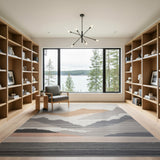 Layered Mountain Horizon Area Rug