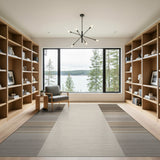 Brown Tan Vertical Stripe Area Rug