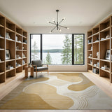 Abstract Beige Neutral Area Rug