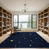 Navy Constellation Geometric Area Rug