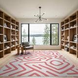 Pink Maze Geometric Area Rug