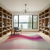 Fluid Pink Purple Wave Abstract Area Rug