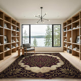 Purple Mandala Floral Vintage Area Rug