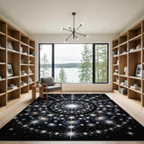 Cosmic Galaxy Mandala Area Rug
