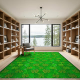 Lucky Shamrock Green Area Rug