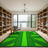 Vibrant Green Geometric Knot Area Rug